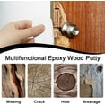 thumbnail image 3 of Epoxy Putty - 16 oz White Wood Filler 2-Part Stainable Structural Filler Kit Wooden Floor Furniture Repair for Repairing and Bonding Damageed, 3 of 4