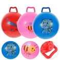 3pcs Kids Inflatable Hopper Balls, Bouncy Jump Toy with Handle (Random Style)