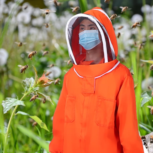 Traje de apicultura traje protector de apicultor traje de abeja transpirable suministros para apicultores Orange Beekeeper One Piece Bee Suit Apicultura Ropa protectora ANGGREK Otros