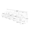 thumbnail image 2 of 4 Seater Sectional Sofa Modular Deep Seat Sofa Couch , Comfy Upholstered Cloud Couch for Living Room, Apartment, Studio, Office,Chenille Light coffee, 2 of 9