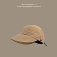 thumbnail image 1 of Sombrero para mujer, sombrero para el sol que combina con todo, circunferencia de la cabeza grande, cola de caballo, ala grande, sombrero informal para cubrir la cara con el sol, 1 of 6