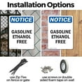 thumbnail image 3 of (2 Pack) Gasoline Ethanol Free OSHA Notice Sign 10 Inch X 14 Inch Plastic Sign, Weather Resistant, UV Protected for Workplace, Business, and Construction Site, Made in the USA, 3 of 8