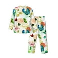 thumbnail image 2 of Bingfone Men'S Pajama Set 2 Piece Loungewear Pjs, Long Sleeve With Pajama Pants-Floral Vintage, 2 of 9
