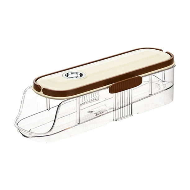 Dispensador automático de huevos con ruedas, bandeja para guardar huevos, soporte para nevera y despensa. 1 nivel