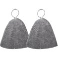thumbnail image 1 of 2 pcs sauna hats in felt, swimming cap, head protection, absorbent sauna cap for sauna, shower, bathroom, steam room A, 1 of 3