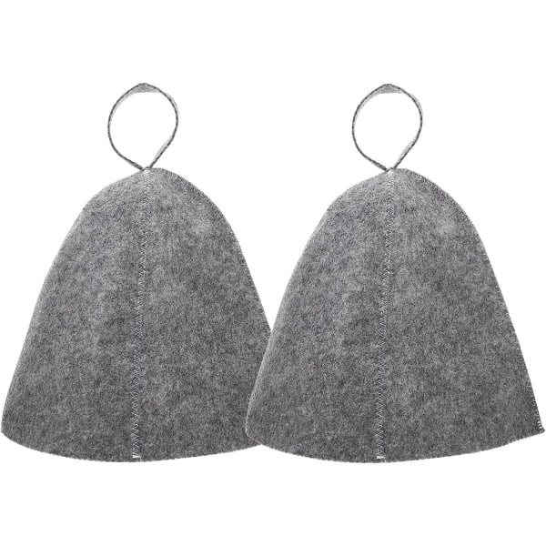 2 pcs sauna hats in felt, swimming cap, head protection, absorbent sauna cap for sauna, shower, bathroom, steam room A