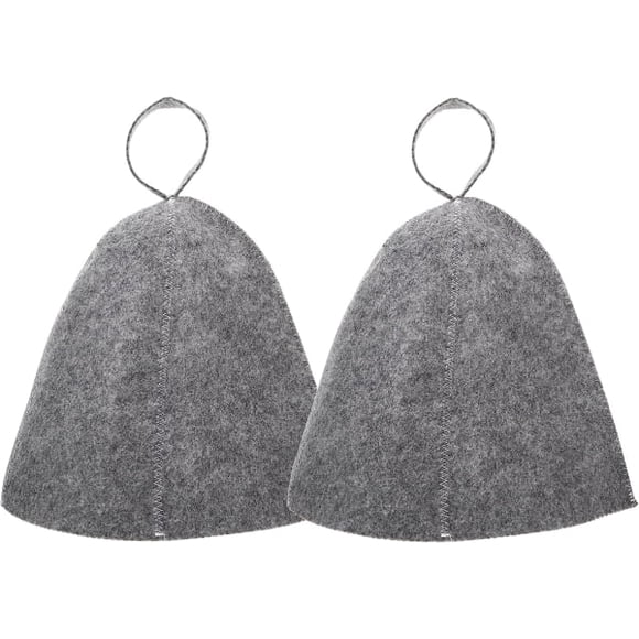2 pcs sauna hats in felt, swimming cap, head protection, absorbent sauna cap for sauna, shower, bathroom, steam room A