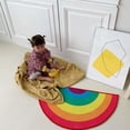 thumbnail image 2 of AMERTEER Half Round Entrance Rainbow Rug Floor Bedroom Ornaments - Rainbow  Large, 2 of 8