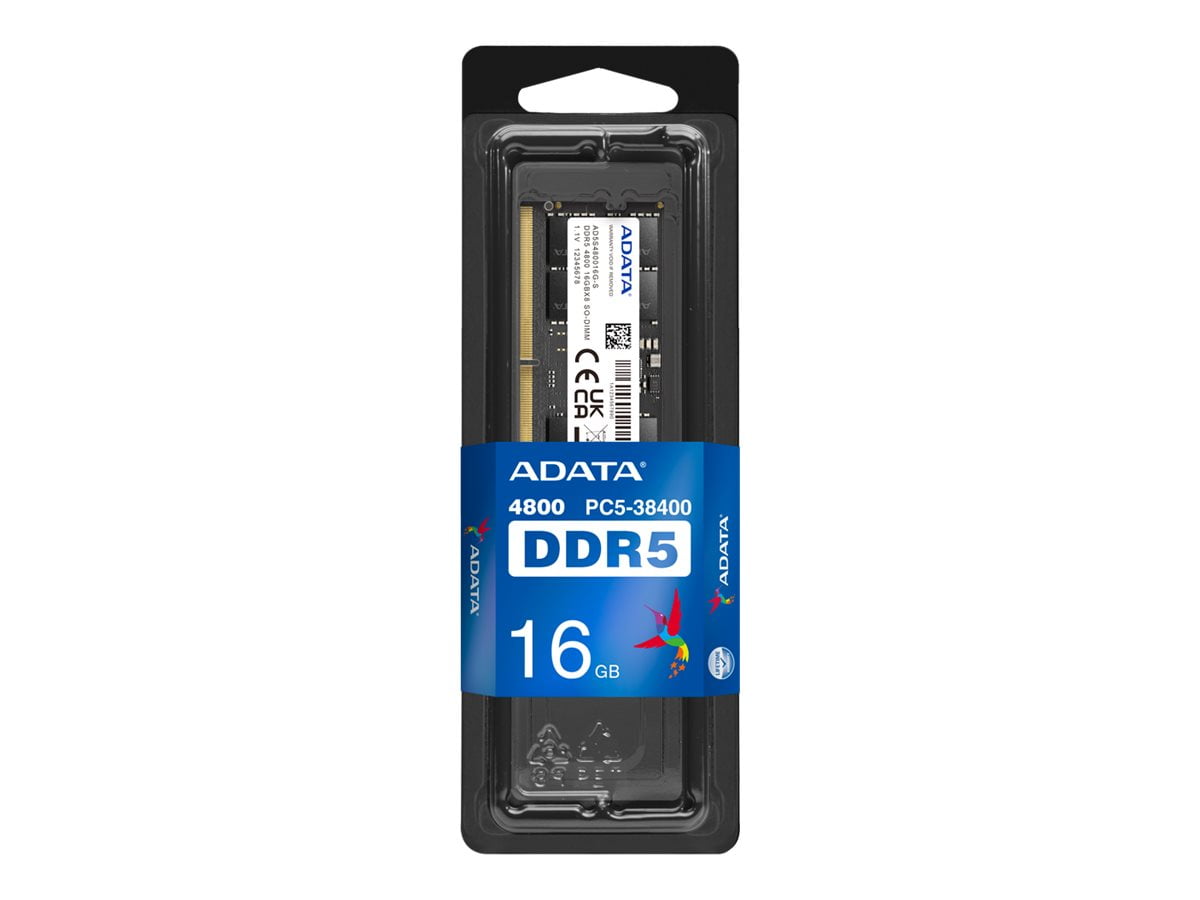 ADATA 16GB DDR5 5600MHz SO-DIMM Laptop Memory AD5S560016G-S