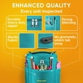 thumbnail image 4 of Craftiss Yarn Storage Bag - Turquoise Tote Yarn Bag, Durable Knitting and Crochet Organizer with Needle Case, 4 of 8