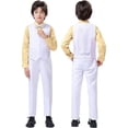 thumbnail image 2 of Boys Suit for Kids Tuxedo Vest and Pants Set with Shirt Tie and Bowtie Formal Dresswear, 2 of 11
