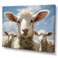 thumbnail image 2 of Designart "Prairies Guardians White Sheep s Watchful Eyes II" Animals Canvas Wall Art, 2 of 5