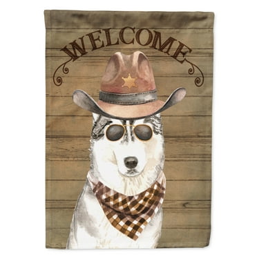 Carolines Treasures CK6364CHF Siberian Husky Country Dog Flag Canvas House Size  Large multicolor