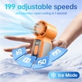 thumbnail image 4 of W & O Handheld Turbo Fan, Portable Rechargeable Mini Fan with High-Speed Airflow, USB-C Personal Cooling Fan for Travel, Outdoor Activities, Camping and Summer Use-Orange, 4 of 10
