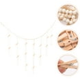 thumbnail image 5 of Monyance photo hanging display with clips Wall Hanging Photo Display String Wooden Beads Garland Wall Photo Holder(54.33X14.96X0.59Inches), 5 of 11