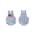 thumbnail image 2 of Lairauiy Infant Baby Toddler 4th of July Overall Romper 3 6 12 18 Months Flag Embroidery Sleeveless Patriotic Jumpsuits, 2 of 9