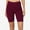 Wine, variant on Dyfzdhu Leggings for Women Sport Yoga Solid Mid Thigh Stretch Cotton Span High Waist Active Short Leggings Black