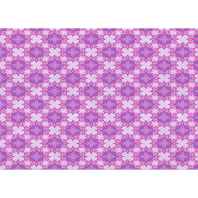 Ahgly Company Machine Washable Indoor Rectangle Transitional Blossom Pink Area Rugs, 7' x 10'