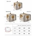 thumbnail image 3 of Fsddascl Botanical Sunflowers Toaster Cover 2 Slice, Small Kitchen Appliance Covers, Vintage Floral Black White Plaid Toaster Oven Cover with Loop, Bread Machine Cover Polyester Dust Cover, 3 of 5
