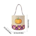thumbnail image 3 of DAMAI Personalized Halloween Bags,Reusable Halloween Basket with Handle,Custom Candy Basket Halloween Bucket Organizer Stortage Bin for Party Favor Supplies(Pumpkin - Purple), 3 of 7