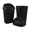 thumbnail image 4 of Xyskin 13 Gallon Kitchen Swing Top Garbage Can, 4-Pack Plastic Trash Can, Black, 4 of 6