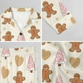 thumbnail image 6 of Top-kevin Gingerbread Man Santa Hat Women's Long-Sleeve Shirt And Full-Length Bottom Pajama Set, 6 of 6