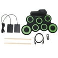 thumbnail image 2 of Electronic Drum Set, Headphone Jack Portable 7 Pads Roll Up Drum Foldable USB  for Home Use, 2 of 7