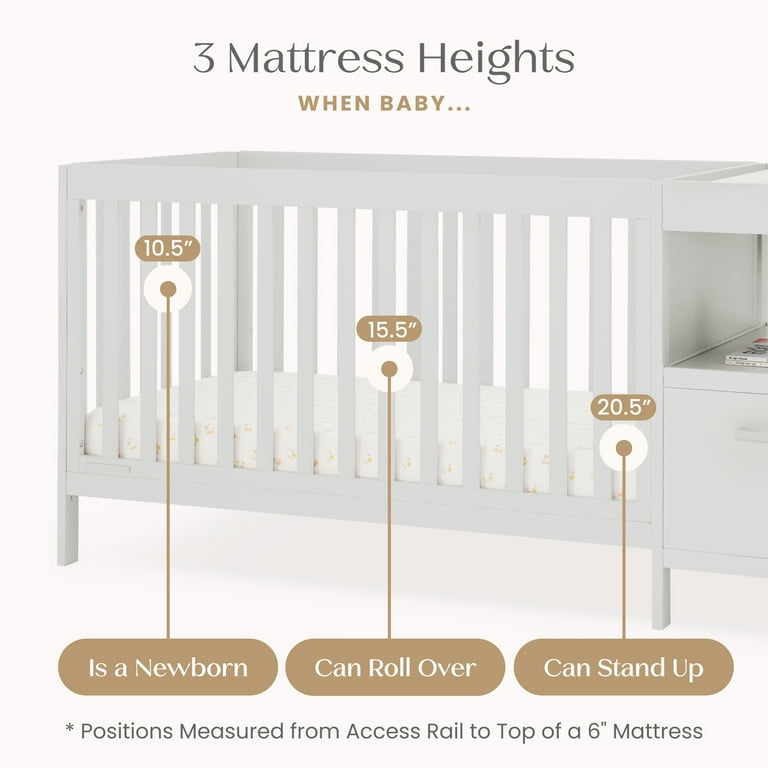 N*5様 Delta Children 3-in-1ベビーベッド、マット付 Delta Children Alice 5-in-1 Convertible Crib and Changer