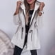 thumbnail image 1 of Chaquetas y abrigos casuales con capucha de manga larga para mujer, cárdigan con botones y solapa de color liso, chaqueta de manga larga, abrigo para mujer, 1 of 4