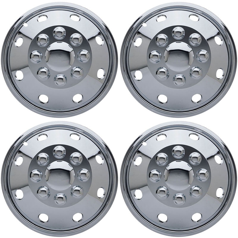 Nice Looking Bolt On Wheel Cover 8 Lug 5 Hand Hole Hubcaps Deebior 4pc 19.5 Polished Stainless Steel Dually Wheel Simulators Caps fit for 1999-2002 Ford F-450 Super Duty with Installation Tool Kit 