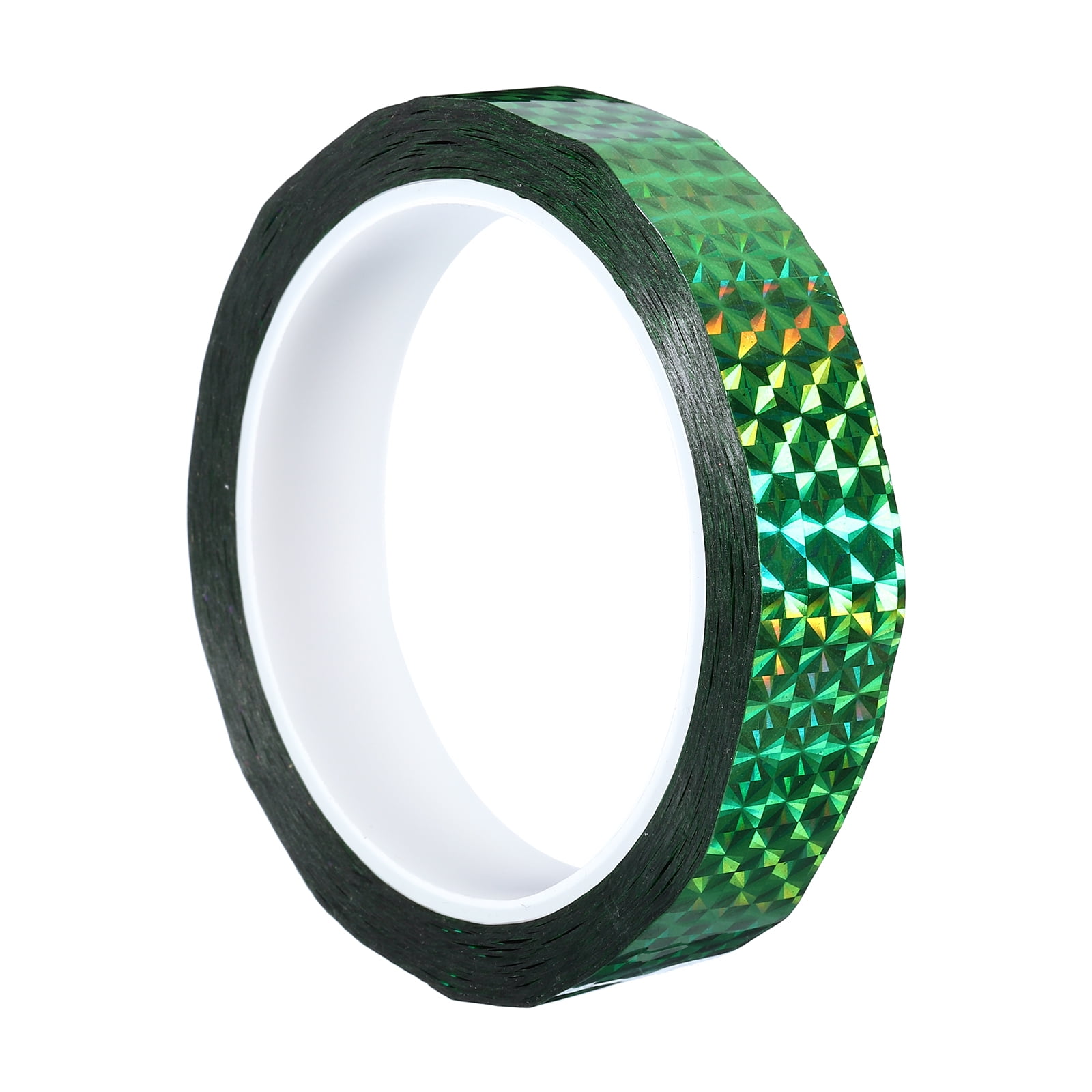 20mm x 50m Prism Tape, Holographic Reflective Self Adhesive for DIY Art Craft Wrapping Decoration, Green