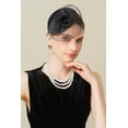 thumbnail image 4 of Fascinators Hats for Women - Tea Party Hat with Pillbox and Mesh Design for Bridal Wedding, 4 of 14