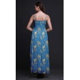 thumbnail image 4 of Bimba Robe à Bretelles Spaghetti Smockée Fluide pour Femmes Imprimée Black Berry & Yellow Sparrow Bird Bimba - TTTG, 4 of 7