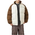 thumbnail image 3 of LOVZFMLL Jackets for Men Man Raglan Sleeve-padded Clothes Winter Style Teenagers Versatile High Street Easy Keep Warm Loose Coat, 3 of 3