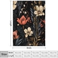 thumbnail image 2 of Black Modern Botanical Elegant Contemporary Blanket French Vintage Euro Style Soft Throw Blanket 30"x40" Flannel Fleece Throw Blanket for Couch Bed Decor Holiday Blanket, 2 of 6