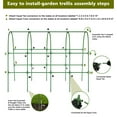 thumbnail image 6 of ROMUCHE 66"x48" Updated Cucumber Trellis For Raised Bed, U-Shape Garden Trellis for Climbing Plants Outdoor with Climbing Net, 6 of 11