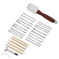thumbnail image 4 of 28Pcs Leather Working Tools DIY Leather Craft Stamps Set Hammer Swivel Knife Leather Stamping Tool Leather Carving Working Saddle Making Tools, 4 of 8