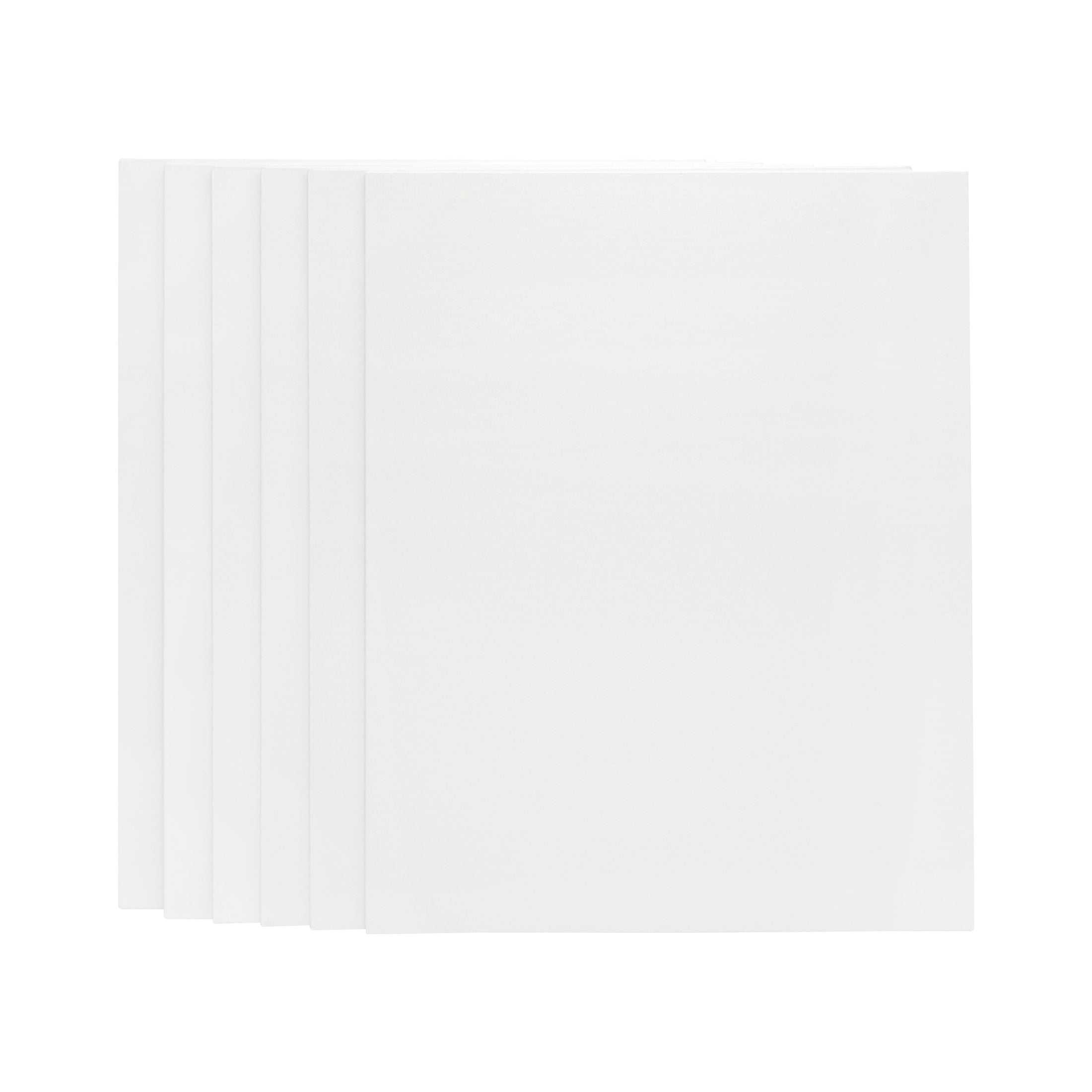 Studio Canvas Panel, 100% Cotton Acid Free White Canvas, 16"X20", 6 Pieces, Academic Canvas, Great Chioce for Beginners and Hobbyists of All Skill Levels.