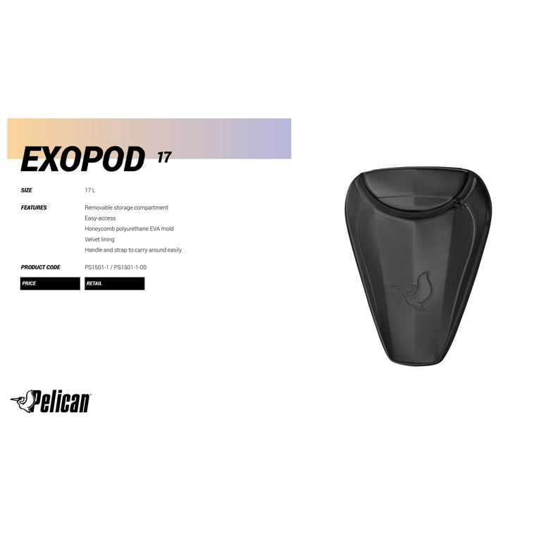 Free Shipping! Pelican International EXO-POD 17L Removable Kayak