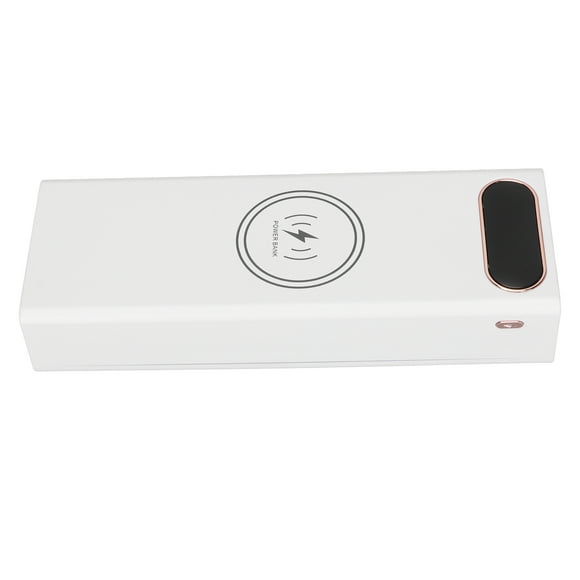 Alimentación Móvil para Bricolaje, USB Dual, Tres Entradas, Carga Inalámbrica de 15 W, Pantalla LCD, Compatible Con Baterías, Portátil para Todos los Teléfonos Móviles