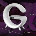 thumbnail image 4 of Control de aplicaciones Mesita de noche de carga inalámbrica Luz nocturna con lámpara, lámpara de atmósfera inteligente Altavoz Bluetooth Cargador inalámbrico Lámpara de cabecera Amanecer Wa, 4 of 5