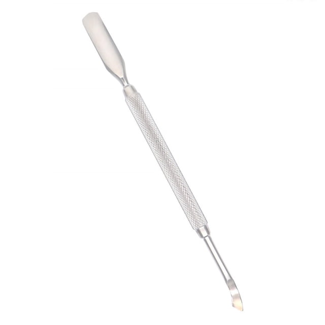 Soidarity Cuchara empujadora de cutículas de uñas de doble cabeza, recortadora de eliminación de esmalte de Gel de acero inoxidable, barra de pulido Juegos de manicura GT07 Soidarity CE000322-05