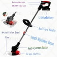 thumbnail image 2 of Weed Wacker, Electric Weed Wacker Cordless Trimmer,Grass Trimmer Stingless Lightweight Grass Trimmers 3 Types Blades,2 Batteries, 1 Chargerfor Lawn, Yard, Garden (Black), 2 of 7