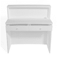 thumbnail image 2 of UGOS Mono 40" Modern Reception Desk w/Transaction Counter, Laminate Desktop, Multifunctional Standing Front Desk for Home, Office, Salon, Spas, and Lobby (White), 2 of 9
