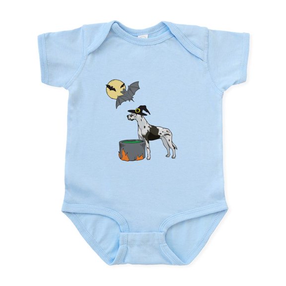 CafePress - Great Dane Witch Halloween Infant Bodysuit - Baby Light Bodysuit, Size Newborn - 24 Months