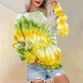 thumbnail image 2 of Bovemsi Womens Sweatshirts Women's Tie Dye Pattern Plus Size Fashion Tops Long Sleeved Fall Fashion Outfits 2025 Clothes, 2 of 5