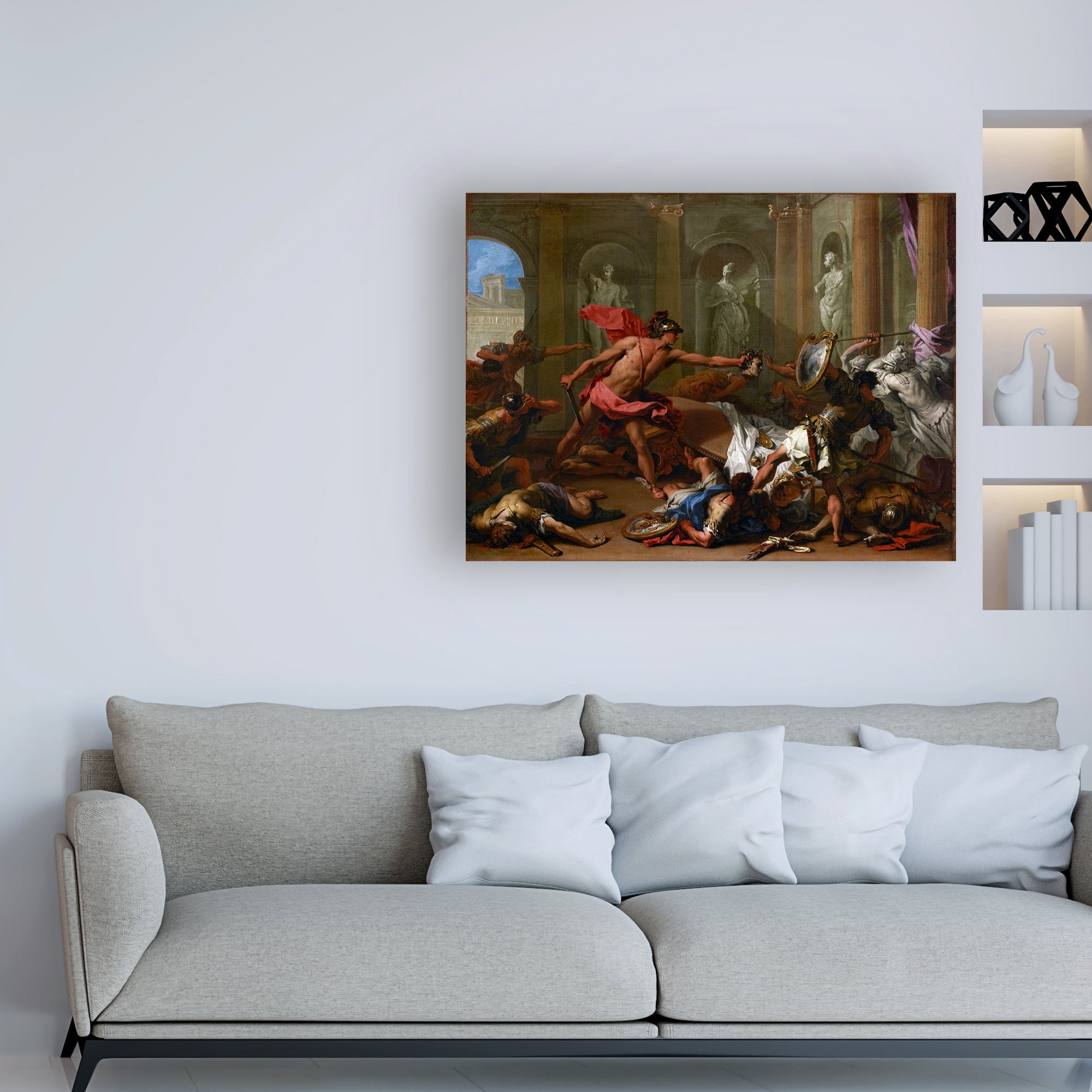 Trademark Fine Art 'Perseus Confronting Phineus with the Head of Medusa' Canvas Art by Ricci