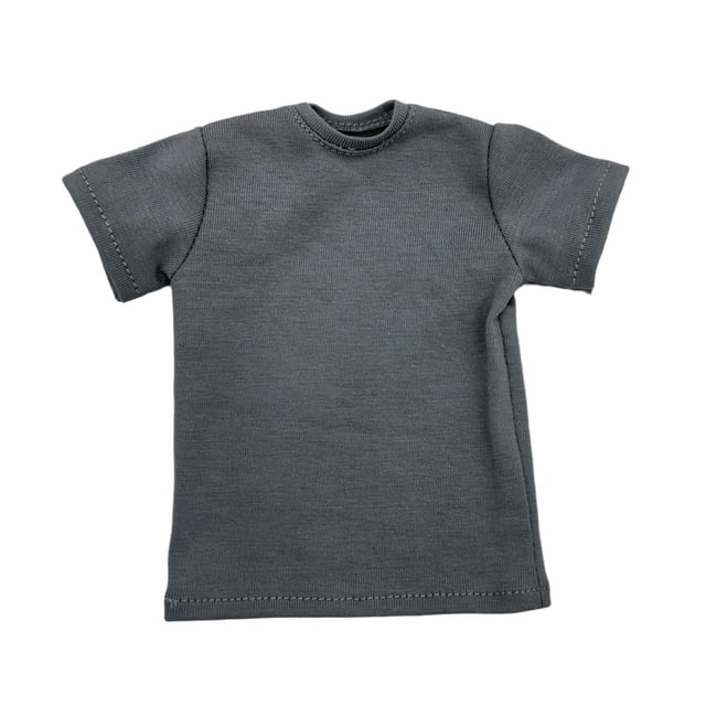 Ropa para figuras de acción 1/6, ropa para muñecas BJD, camiseta mini, accesorio, modelo, disfraz, moda superior para figuras coleccionables de 12 azul claro