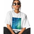 thumbnail image 2 of T Shirts for Women Short Sleeve Cotton Crewneck T-Shirt, Abstract Dots Arti Tee Tops Casual Basic T-Shirts, XS-5XL White XS, 2 of 7