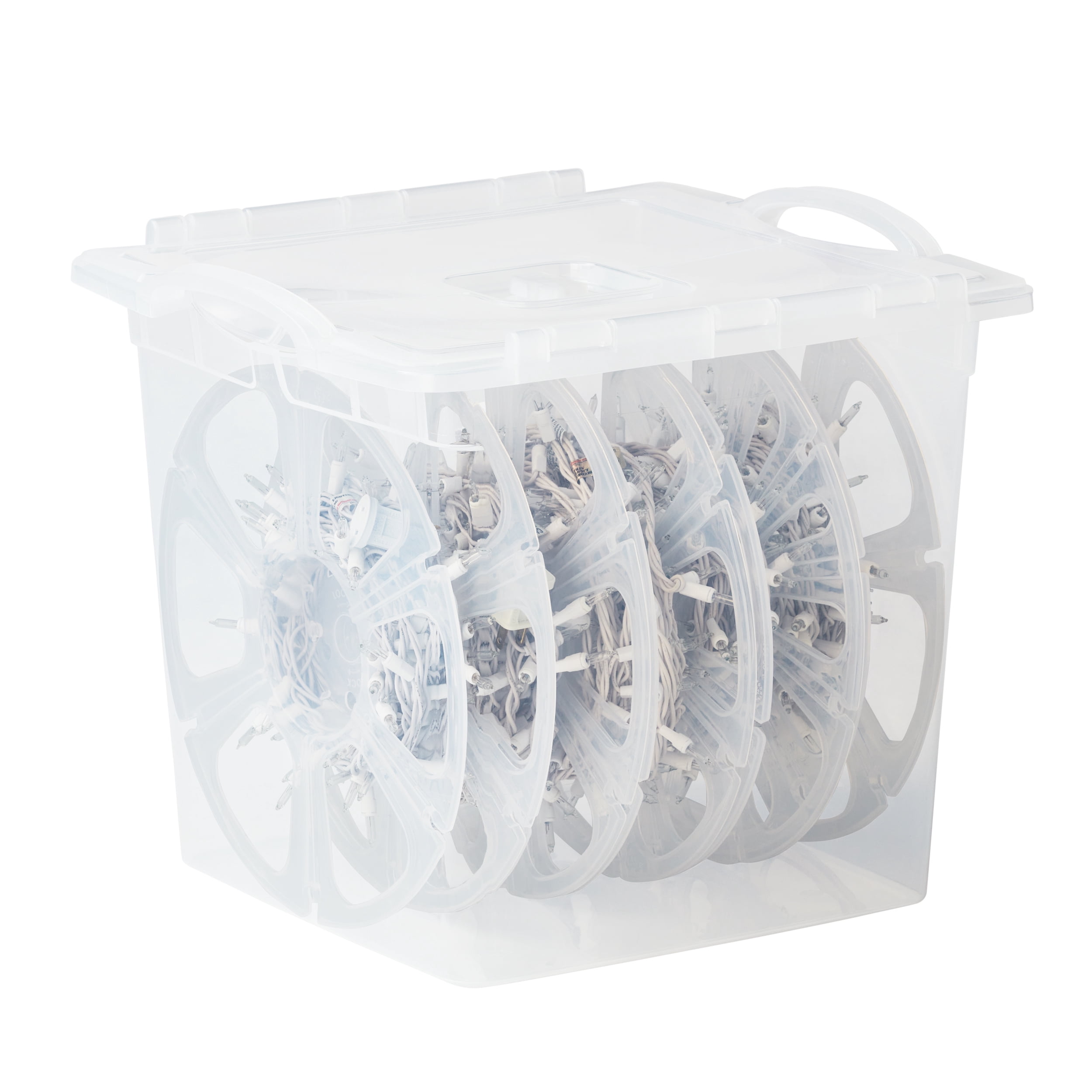 The Home Edit Plastic Christmas Light Storage Organizer, Clear, 2 Count